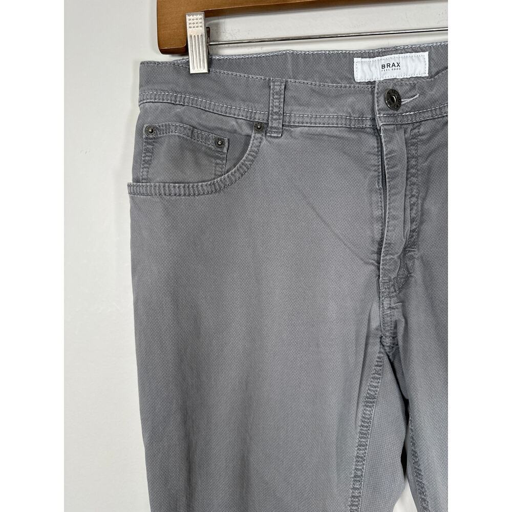 Brax Cooper Fancy Regular 33/30 Gray Comfort Chino Office Casual - Picture 2 of 9
